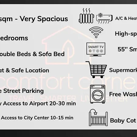 Comfort Corner Spacious & Quiet 2br In Apartamento